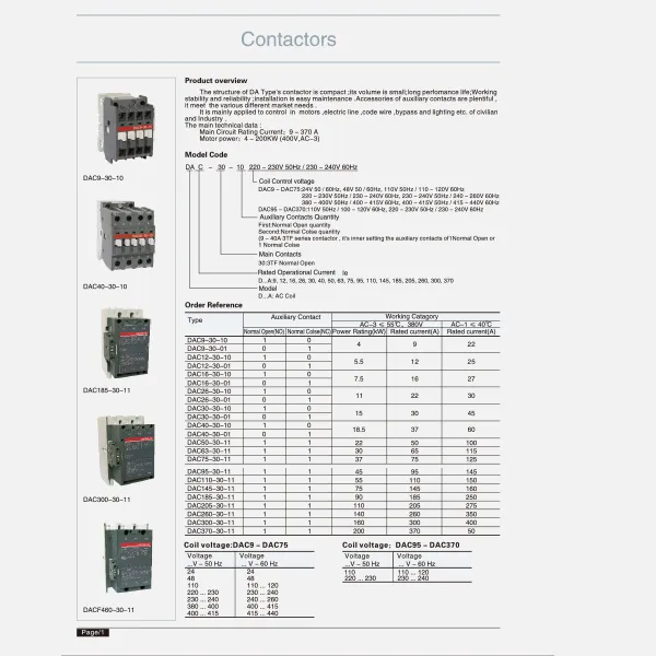 Sreath contactor-catalogue-bho CDADA