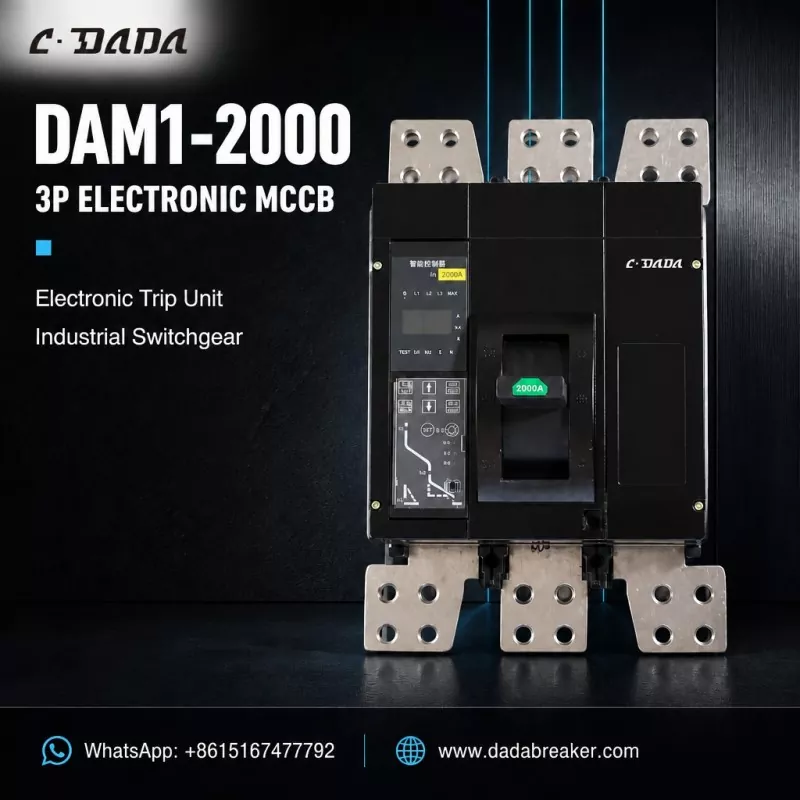 DAM1-2000 3P MCCB dealanach airson gèar suidse gnìomhachais | C·DADA Dealain